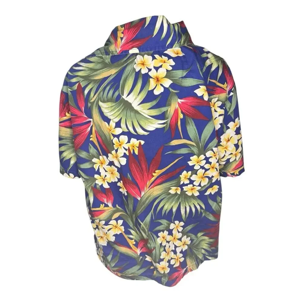 Vintage 90s Hilo Hattie Hawaiian Tropical Button Top Coord Maxi Dress Womens 20